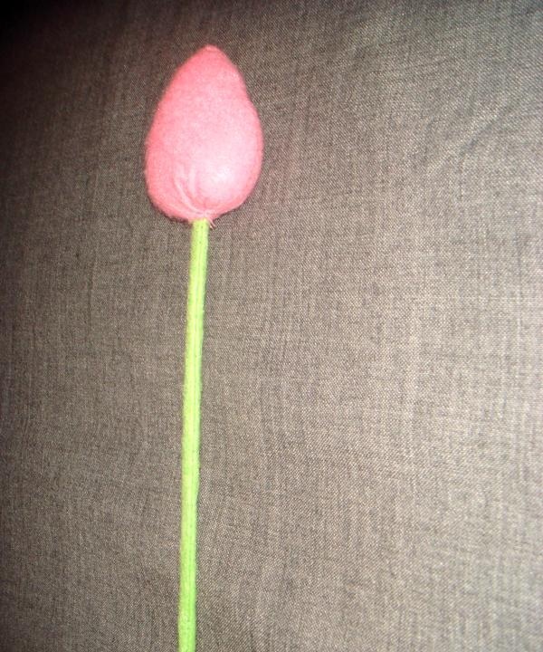Machen Sie zwei rosa Tulpen
