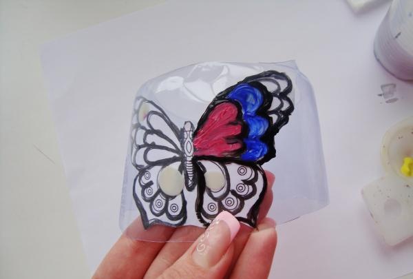 Glas-in-lood vlinder