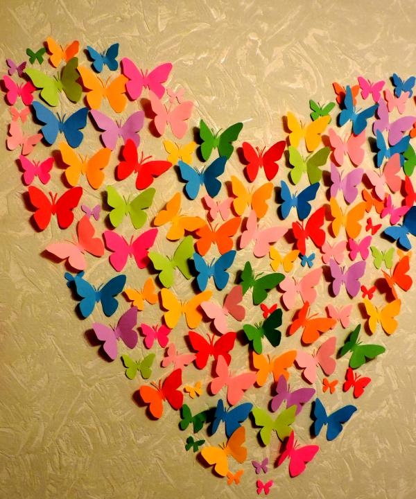 decoração de parede de borboleta