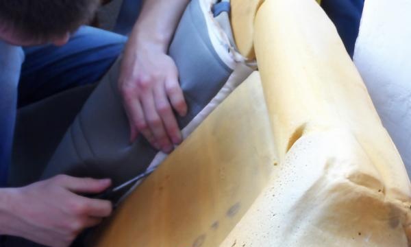 DIY-herstoffering van autostoelen