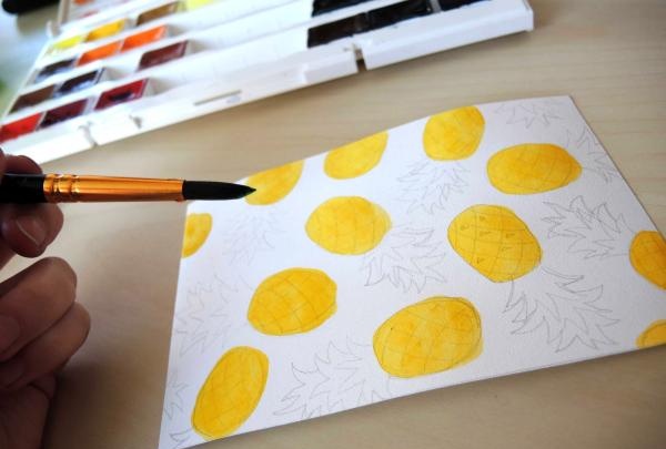 disegna ananas