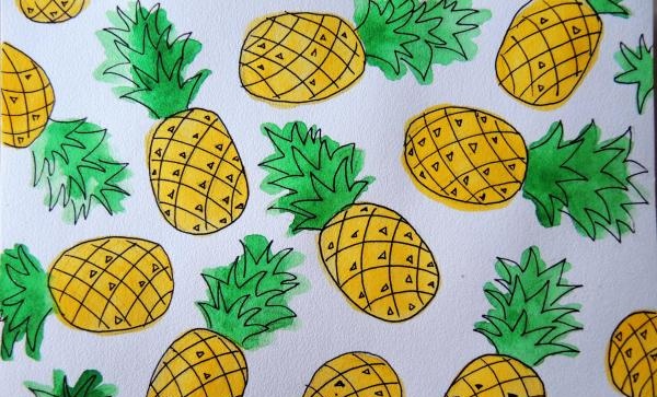 narysuj ananasy