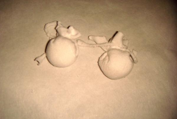 Snögubbe gjord av en strumpa