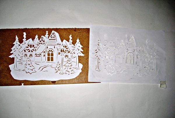 Noworoczna papierowa dekoracja okna
