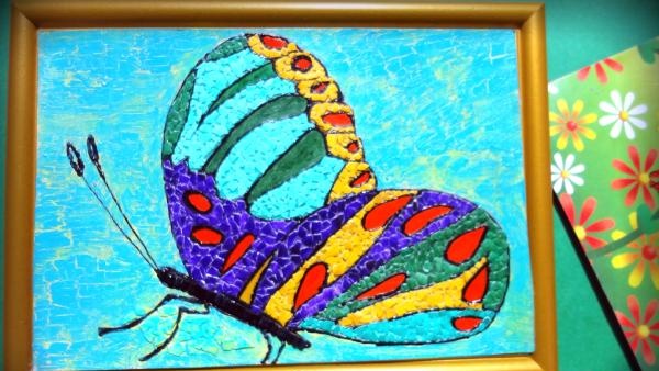 pintura de mosaico de cáscara de huevo