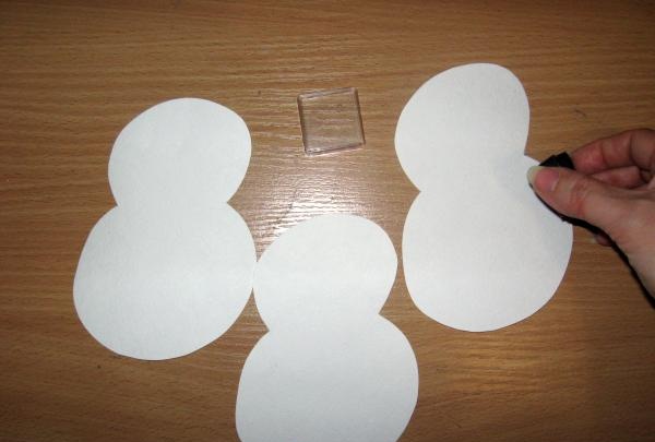Figură în formă de opt cartonașe pentru sărbători