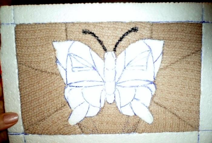 Patchwork bez jehly kinusaiga Butterfly