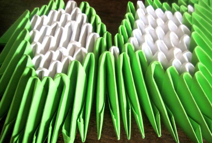 Origami modüllerinden nilüfer