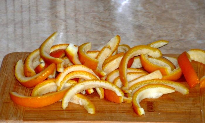 Cukruotos apelsinų žievelės be aliejaus