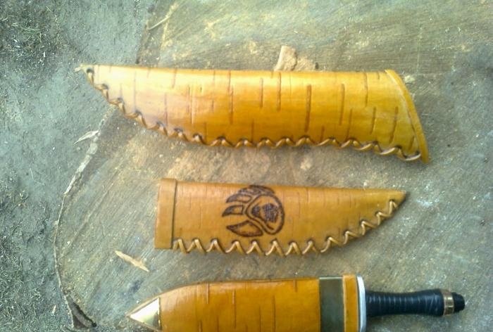 Kes pisau kulit kayu birch