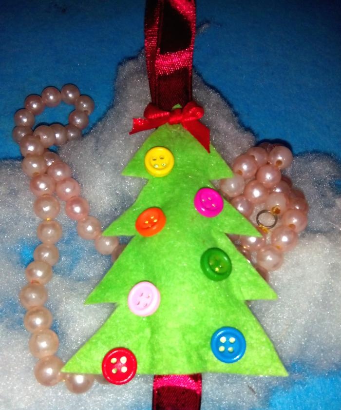 Albero di Natale realizzato in tovagliolo di viscosa