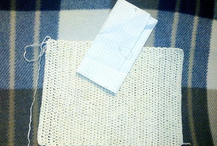 Enveloppe tricotée