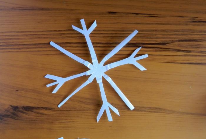 Snowflake made from scrap materials