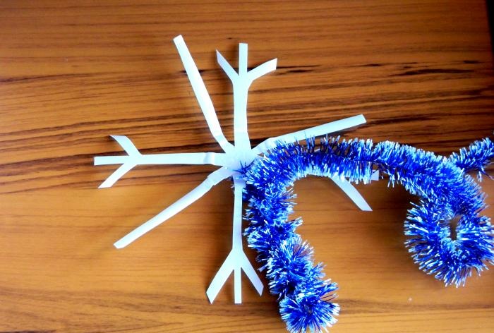 Snowflake made from scrap materials