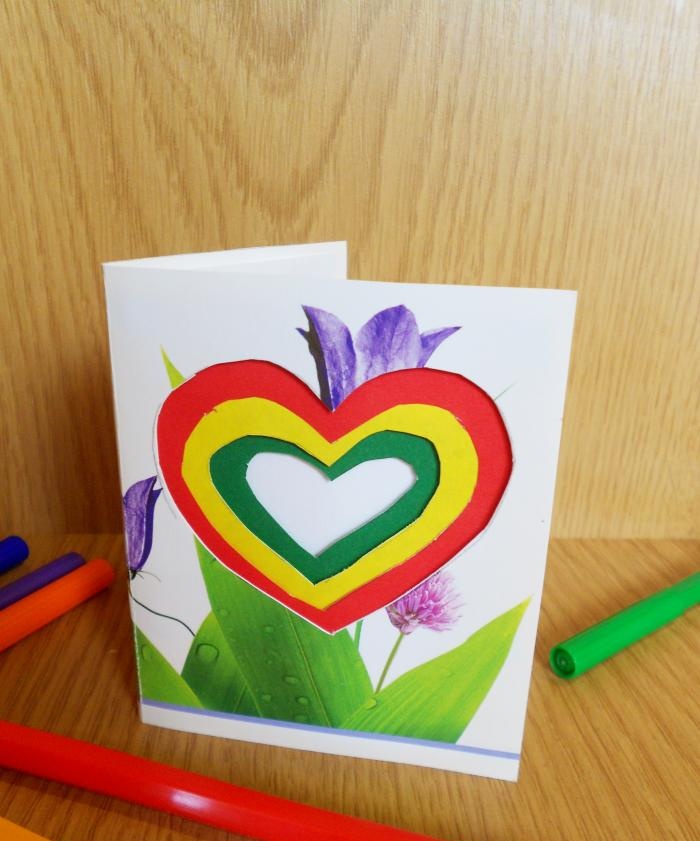 Καρτ ποστάλ Rainbow Heart