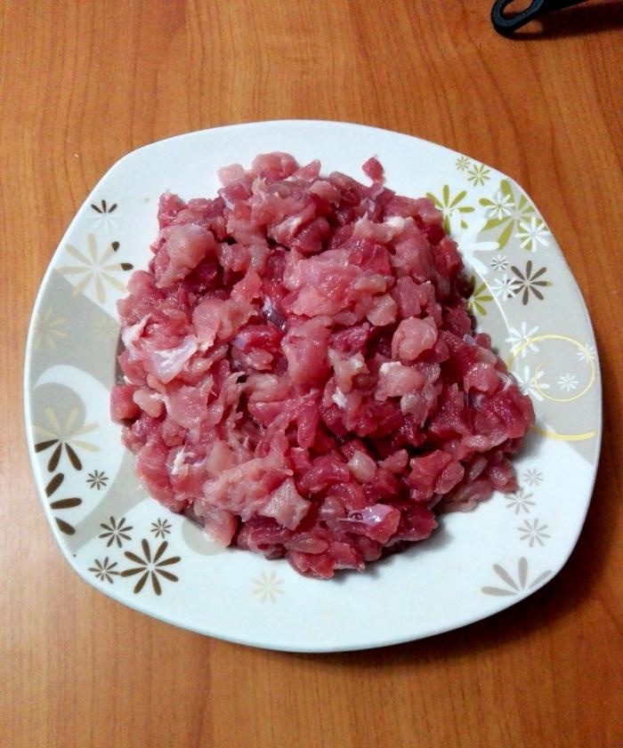 Manti Bogatyrsky com carne picada