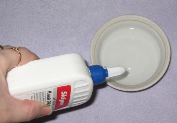 dilute glue and water