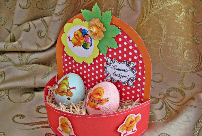 Panier de Pâques avec des œufs