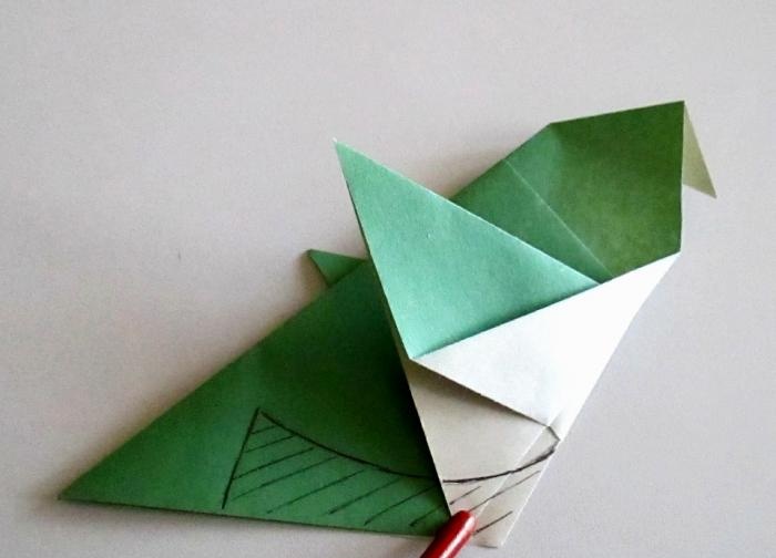 كيفية صنع طائر اوريغامي