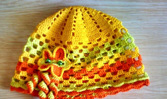 плетене на декорации за лятна шапка
