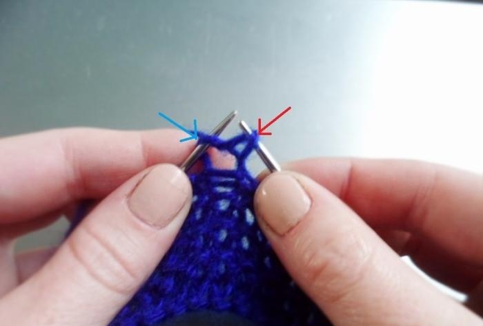 tricoter des mailles envers et endroit