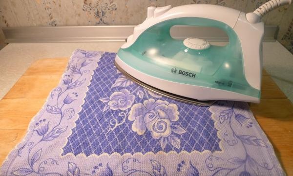 dry the sheet with a hot iron