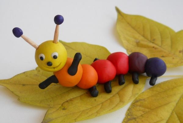 plasticine caterpillar
