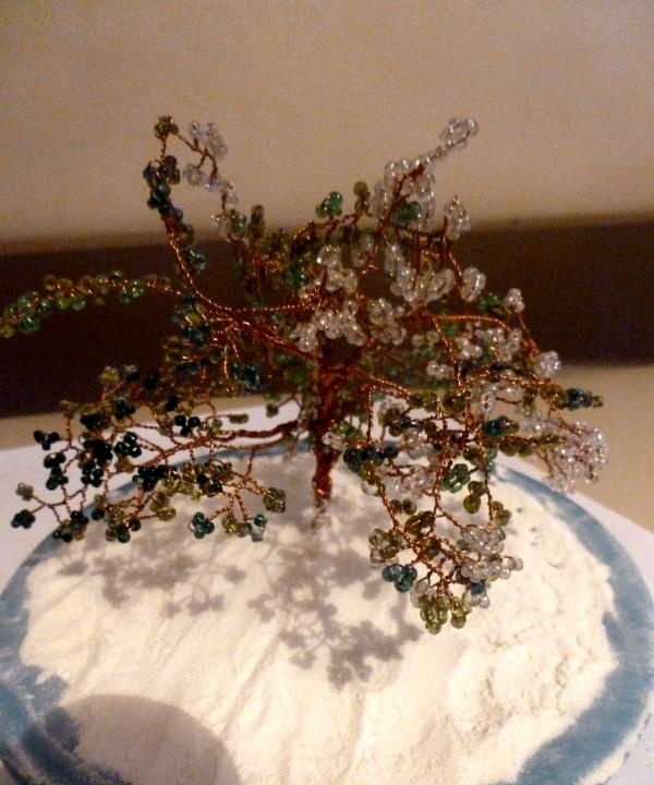 Trees made of beads