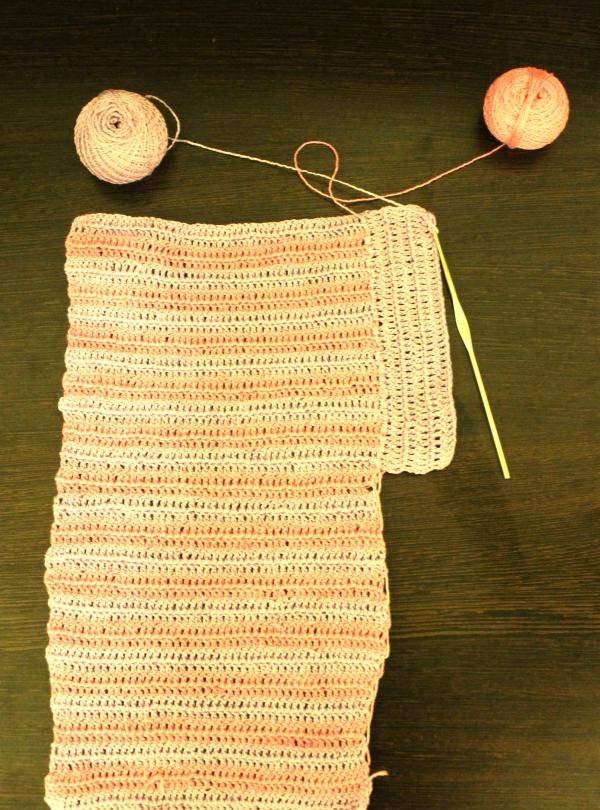 knitting a bag