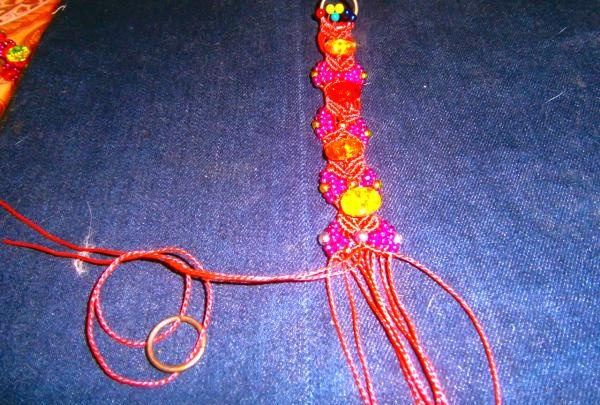 macrame bracelet with beads