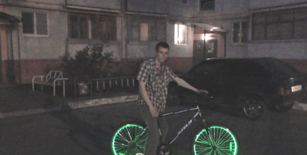 luzes de roda de bicicleta