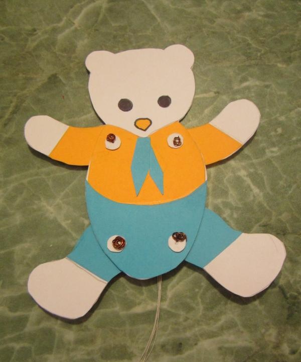 Papierspielzeug Teddybär