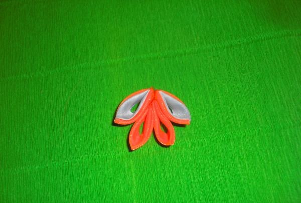 Oranžinis drugelio plaukų segtukas