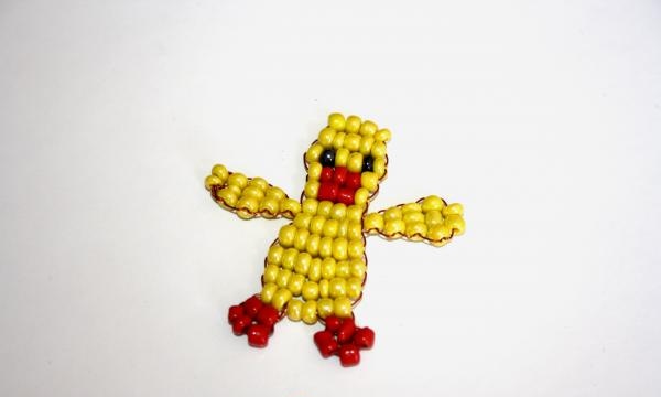 duck weaving from beads