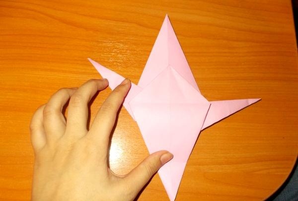 Morsom origami-snegl
