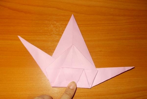 Sjov origami snegl