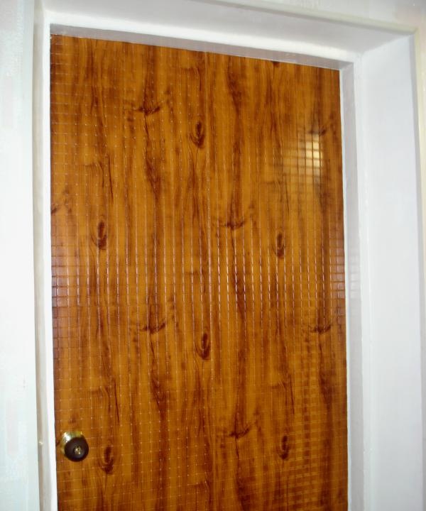 Door repair using PVC panels