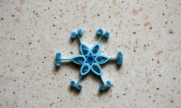Quilling postcard Snowflake