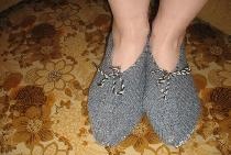Pantofole lavorate a maglia