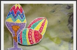 "Easter eggs" - eggshell mosaic