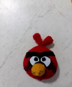 Amigurumi de pássaros – vermelho do Angry Birds