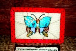 Patchwork bez jehly - „kinusaiga“: Motýl