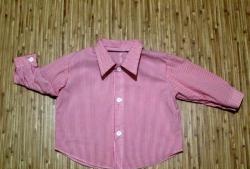 We sew a shirt for a baby from a mother’s blouse
