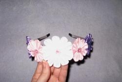 Headband for girls made of ribbons