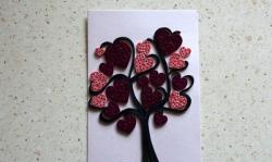 بطاقة بريدية "شجرة الحب"