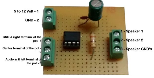 Simpleng amplifier batay sa LM386 chip