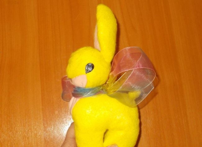 DIY sarı peluş tavşan