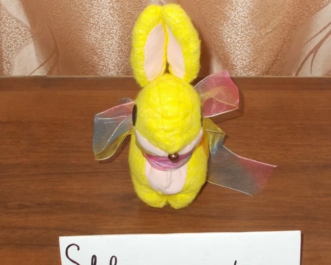 DIY yellow plush rabbit