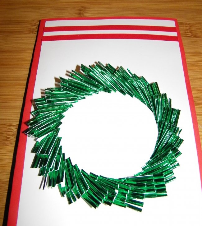 Πανοραμική κάρτα Πρωτοχρονιάς με τρισδιάστατη εσωτερική εικόνα χριστουγεννιάτικου δέντρου