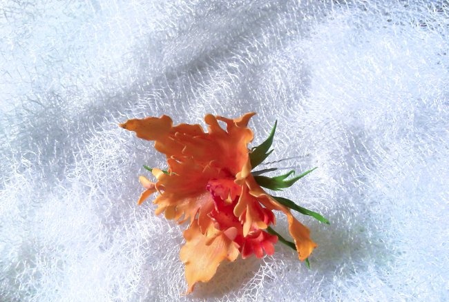 Orhideja - Jaungada matu dekorēšana